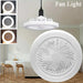 2-In-1 Three-Speed Mode LED Fan Light LED Lamp Bead E27 Screw Fan Light Remote Control Wall Control Bedroom Light Fan Ceiling