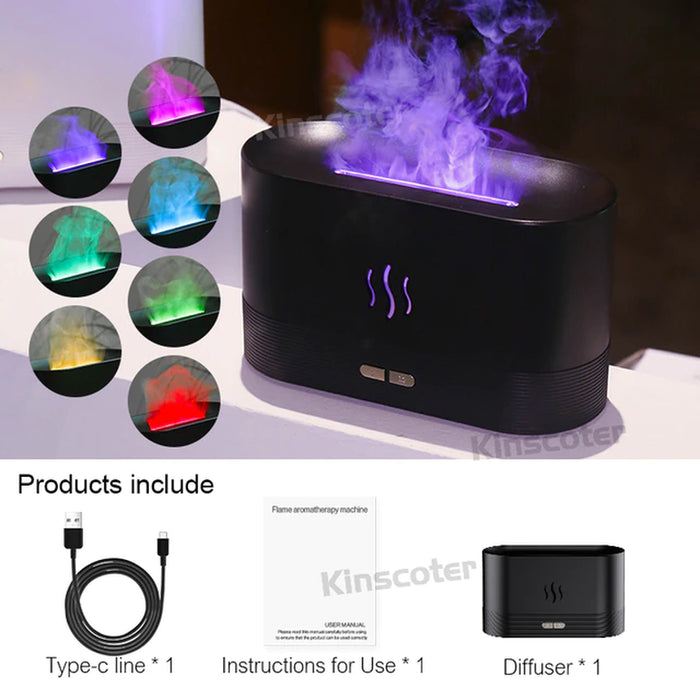 Aroma Air Humidifier | Aroma Flame Diffuser | Orlandotrendstore