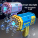 One Pack of Children'S 40 Holes Rocket Launcher Handheld Portable Electric Automatic Bubble Gun LED Light for Boys and Girls