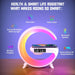 RGB Night Light Lamp Multifunction Alarm Clock TF Blueotooth Speaker 15W Wireless Charger Station Pad for Iphone 15 14 13 12 8